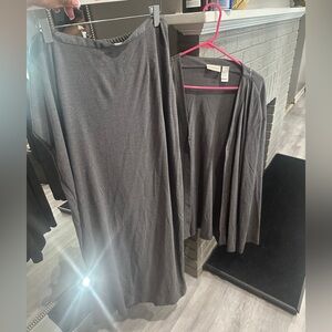 Liz Claiborne Charcoal Maxi Skirt set